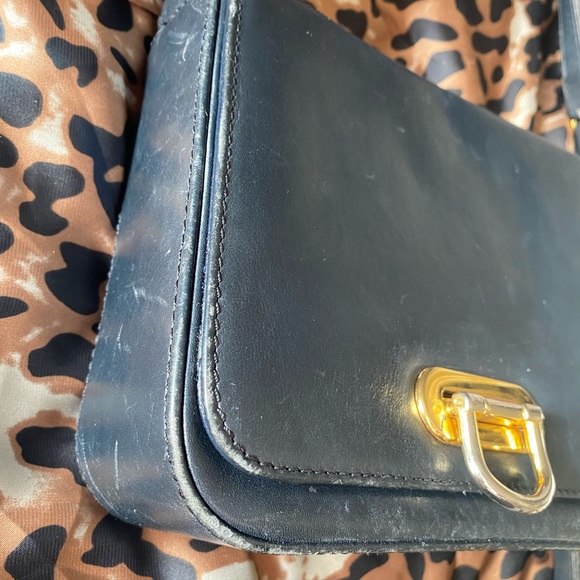 Vintage Navy Blue Holt Renfrew Purse - Picture 2 of 7